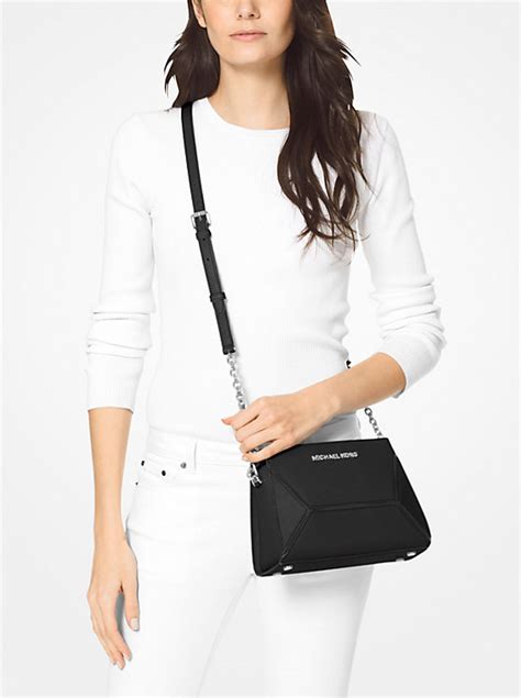 Prism Medium Saffiano Leather Crossbody Bag 